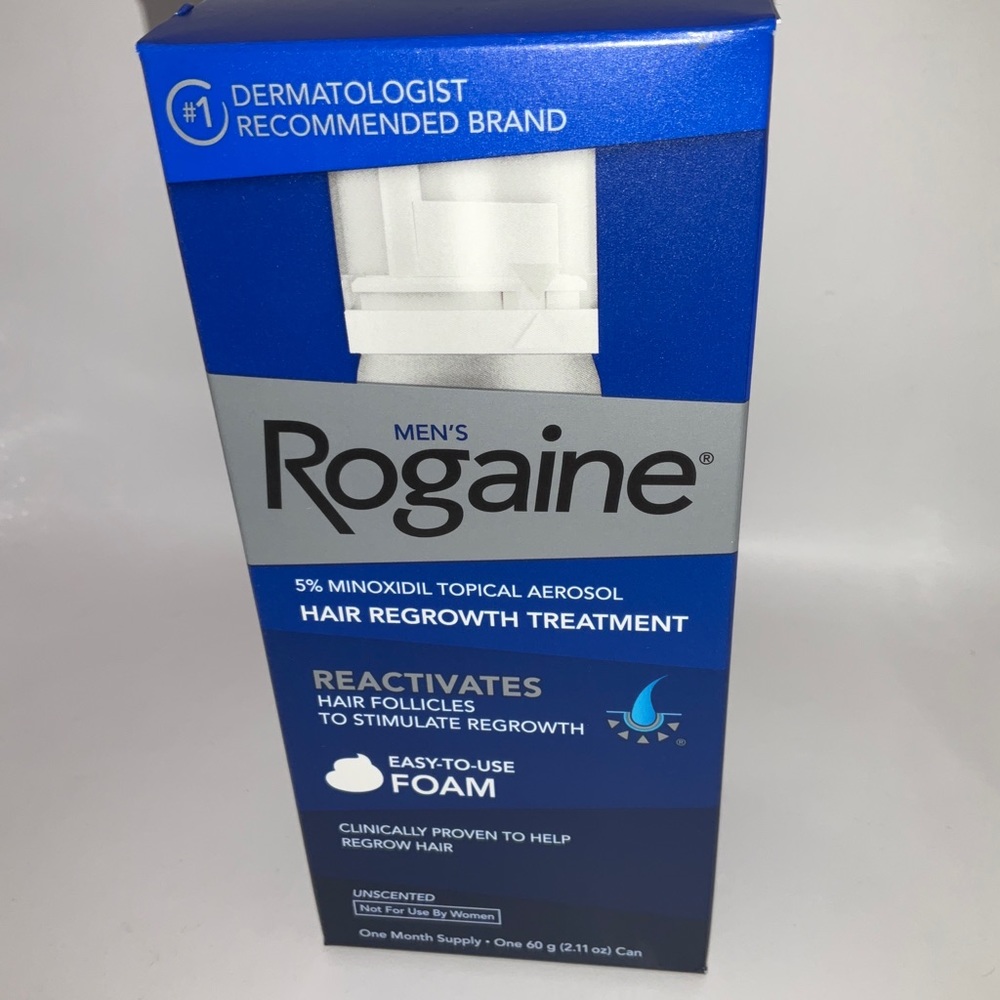 Men's Rogaine 5% Minoxidil Foam for Hair Loss 1-Month Supply Exp. 2024